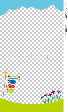 兒童節背景插圖：鯉魚彩帶 138542787