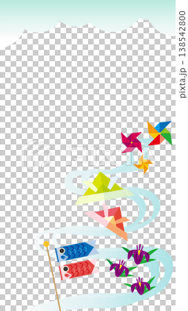子どもの日の背景イラスト　こいのぼり 138542800