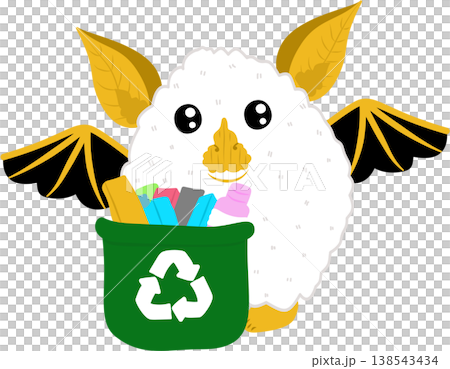 Cute Honduran Bat Recycling Waste 138543434