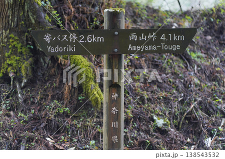 道標(寄バス停・雨山峠) 道標(寄バス停・雨山峠) 138543532