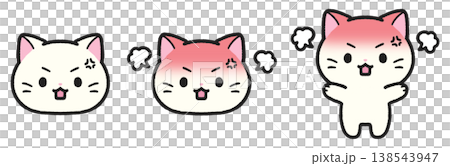 Set of illustrations of angry cats Set of illustrations of angry cats 138543947