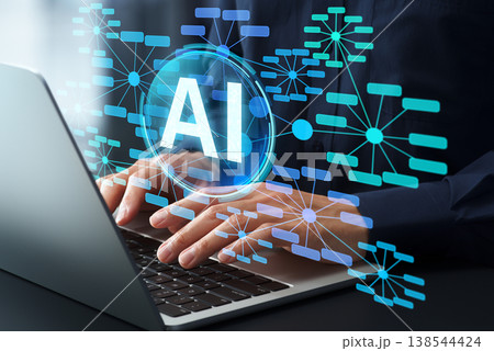精度と推論能力を向上させるためにナレッジグラフを利用するAIアプリケーション。ノートパソコンを使って 138544424