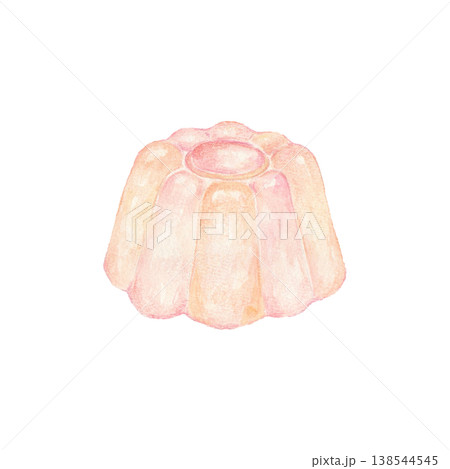 ババロアの手描きイラスト 138544545