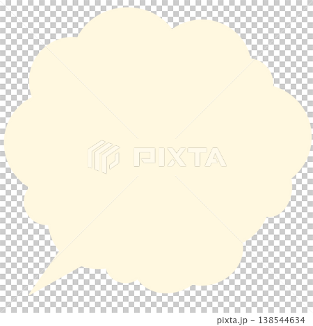 Simple fluffy speech bubble 138544634