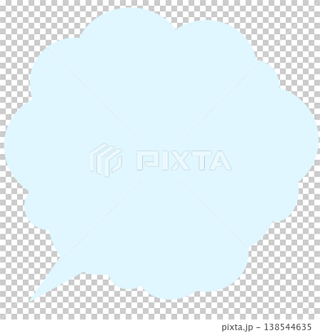 Simple fluffy speech bubble 138544635