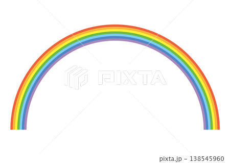 細めの虹のイラスト素材 138545960