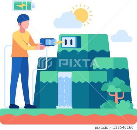 Man Recharging Energy from Nature Man Recharging Energy from Nature 138546166
