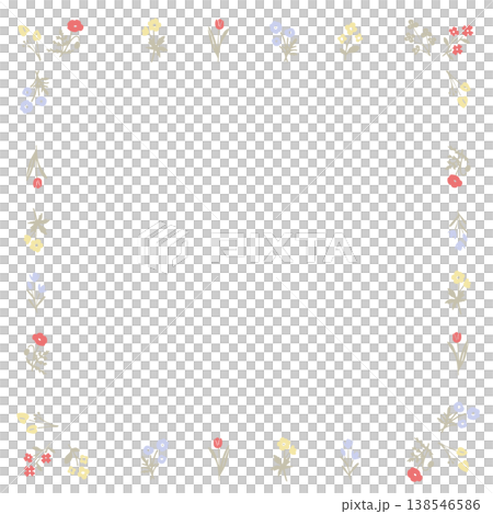 手繪柔和色彩,小碎花圖案畫框 手繪柔和色彩,小碎花圖案畫框 138546586