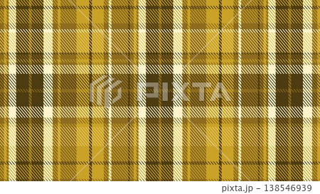 マスタード色のタータンチェック柄の背景素材 138546939