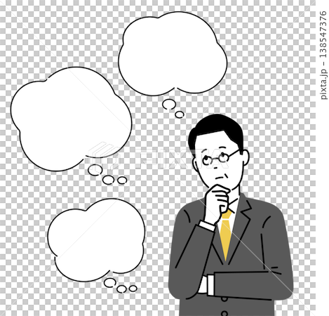 こんな悩みありませんか？のふきだしイラストテンプレート、ベクター 138547376