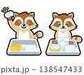 【感染症予防】アライグマの可愛い手洗いポーズ（準備＆洗浄中） 138547433