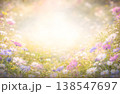 やわらかな花のぼかし背景素材（コピースペースあり） 138547697