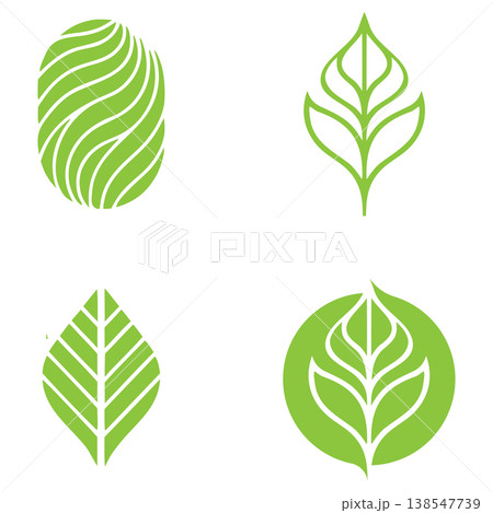 Minimal Green Botanical Leaf Logo 138547739