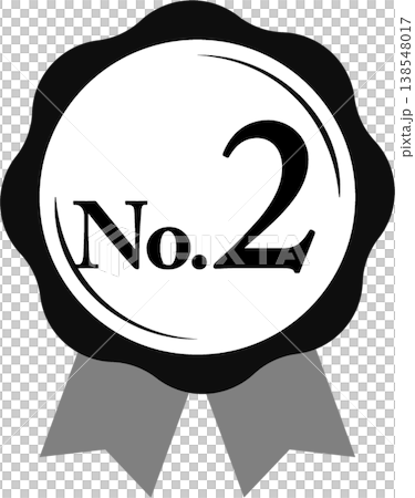 排名第二：獎章和瑤帶等級圖示 2 號（單色，黑白） 138548017