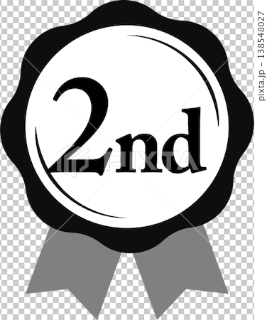 排名第二：獎章和瑤帶等級圖示 2 號（單色，黑白） 138548027