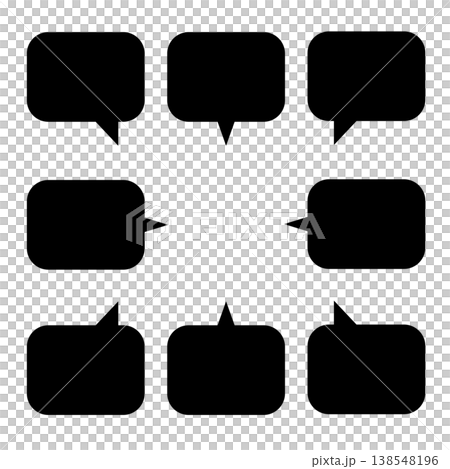 一組圓角矩形對話框，給人一種友善親切的感覺。 138548196