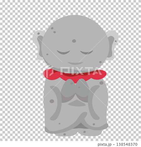 Cute Jizo statue vector illustration 138548370