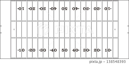 アメフトのコートの俯瞰図、ベクターイラスト 138548393