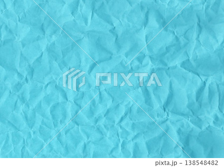 青いクラフト紙しわ 138548482