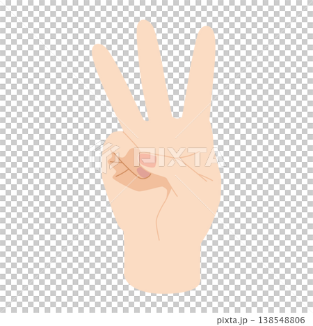 3の右手イラスト 3の右手イラスト 138548806