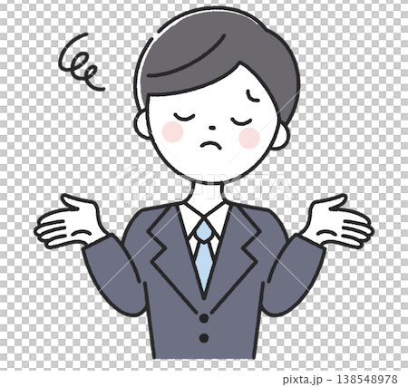 呆れる男性社員 138548978