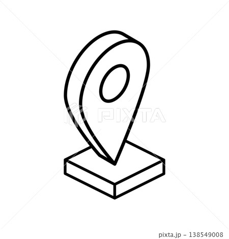 Isometric Locator icon vector design templates simple and modern 138549008