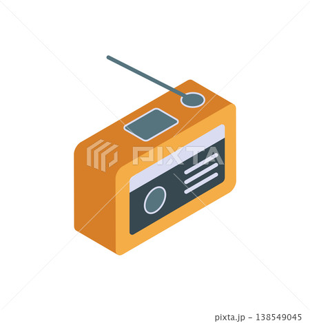 Isometric Radio icon vector design element templates simple and modern Isometric Radio icon vector design element templates simple and modern 138549045