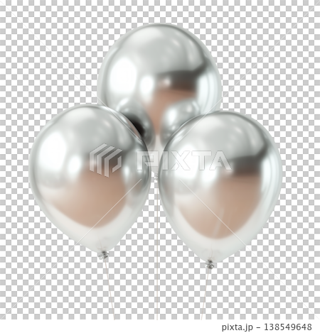 Mirror silver glossy balloons cluster shown isolated on white background, concept of celebration freshness joy Mirror silver glossy balloons cluster shown isolated on white background, concept of celebration freshness joy 138549648