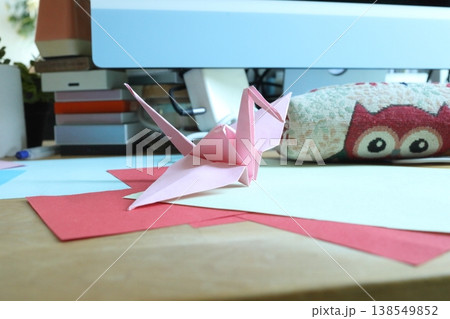 Pink Paper Crane Pink Paper Crane 138549852