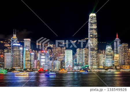 香港 ビクトリアハーバー 夜景 香港 ビクトリアハーバー 夜景 138549926