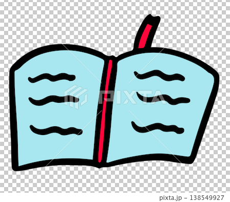 Hand drawn illustration of diary book for back to school, art, painting, sticker, kids and children, leisure time, activity, department store, stationery, drawing, sketching 138549927