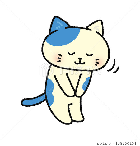 お辞儀するかわいいネコ 138550151