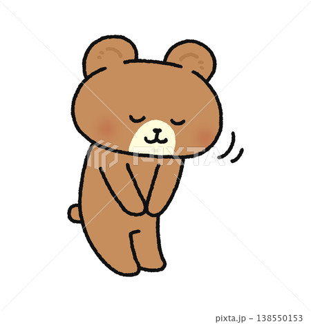 お辞儀するかわいいクマ 138550153