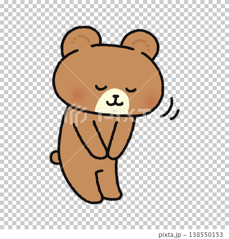 お辞儀するかわいいクマ 138550153