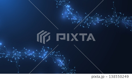 Circuit board digital abstract background. Motherboard technology texture design. AI semiconductor and computer processor on tech bg. Vector illustration Circuit board digital abstract background. Motherboard technology texture design. AI semiconductor and computer processor on tech bg. Vector illustration 138550249