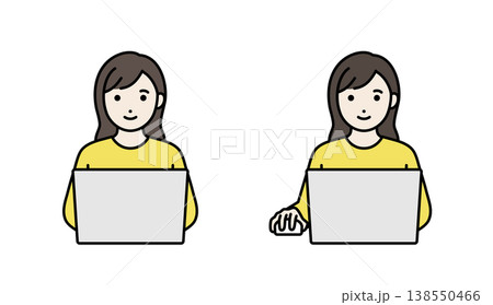 パソコンを操作している女性 138550466