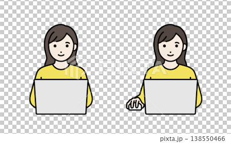 パソコンを操作している女性 138550466