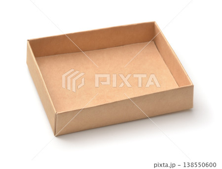 Open small flat brown paper box Open small flat brown paper box 138550600