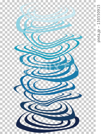 用線條描繪水流的插圖。 138550915