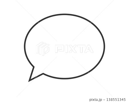 会話やコメント用の吹き出しアイコン 138551345