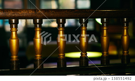 Vintage wooden carved railings, part of the interior 138551492