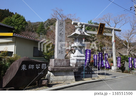 飯能市にある東郷公園秩父御嶽神社の入口にある鳥居 138551500