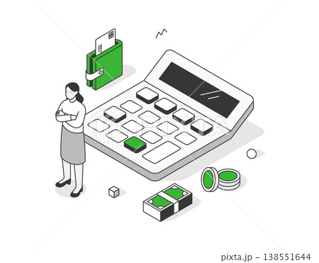 会計,アイソメ 138551644