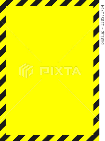 黄色と黒の警告フレーム 138551754