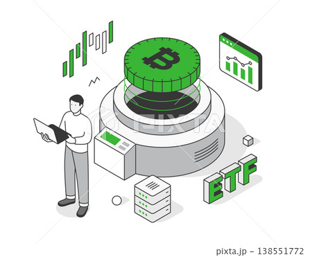 仮想通貨,アイソメ 仮想通貨,アイソメ 138551772