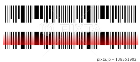 Barcode linear pattern, fake long bar code 138551902
