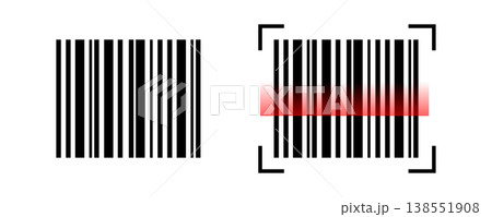 Barcode linear pattern, fake long bar code Barcode linear pattern, fake long bar code 138551908