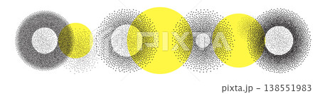 Halftone circle dot pattern, round y2k gradient 138551983