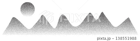Dot mountain pattern, grain landscape abstract pattern Dot mountain pattern, grain landscape abstract pattern 138551988
