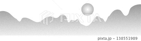 Dot mountain pattern, grain landscape abstract pattern 138551989